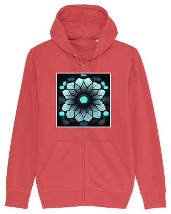 geometric flower Carmine Red