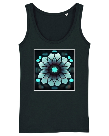 geometric flower Black