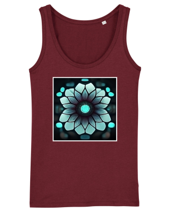 geometric flower Burgundy
