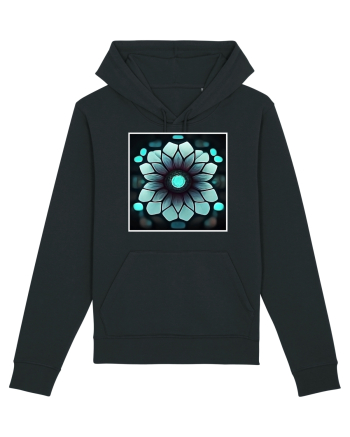 geometric flower Black