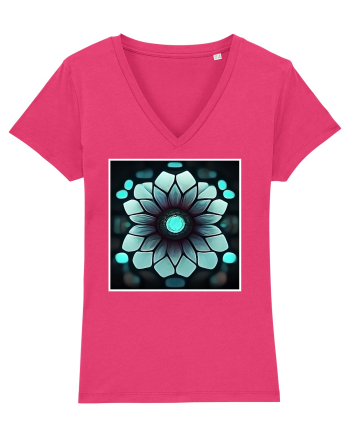 geometric flower Raspberry