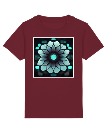 geometric flower Burgundy