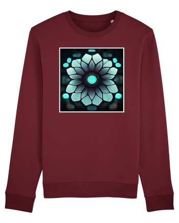 geometric flower Burgundy