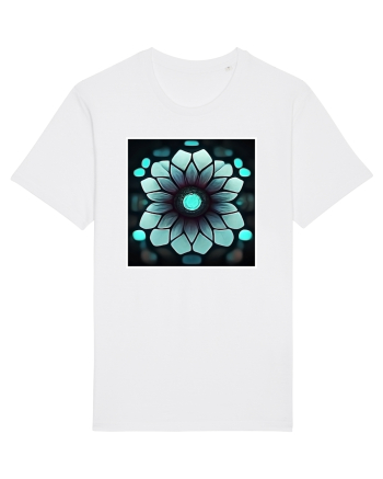 geometric flower White