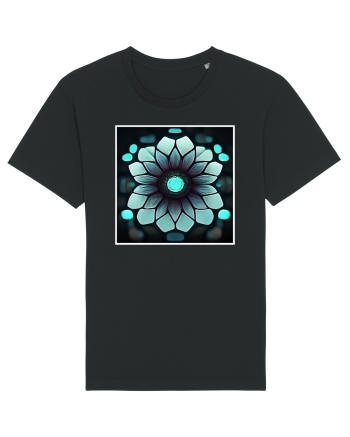 geometric flower Black