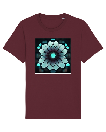 geometric flower Burgundy