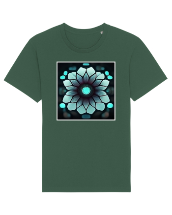 geometric flower Bottle Green