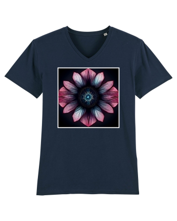pink flower French Navy
