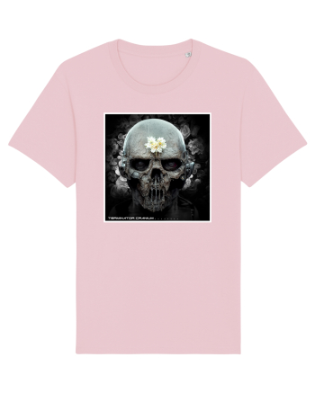 horror terminator cranium Cotton Pink