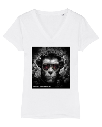 black and white monkey White