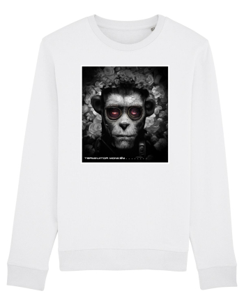 black and white monkey White