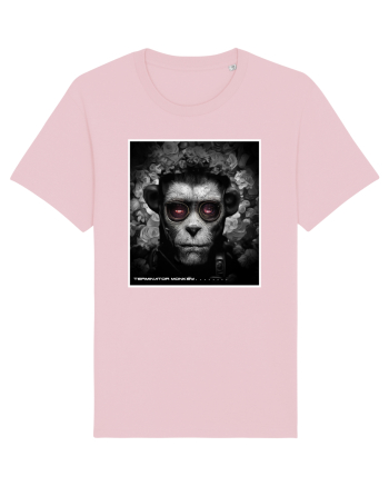 black and white monkey Cotton Pink