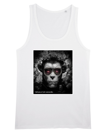 black and white monkey White