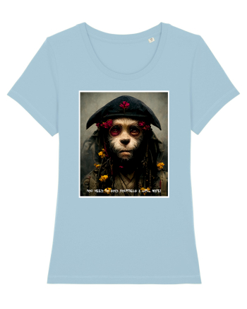 monkey as jack sparow  Sky Blue