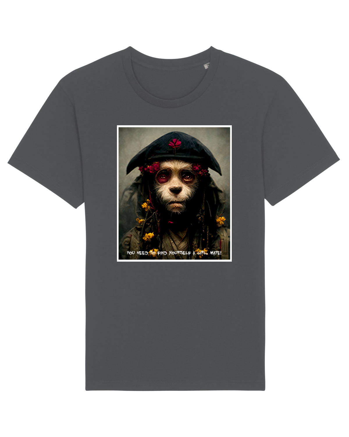 Tricou mânecă scurtă Unisex Rocker Anthracite