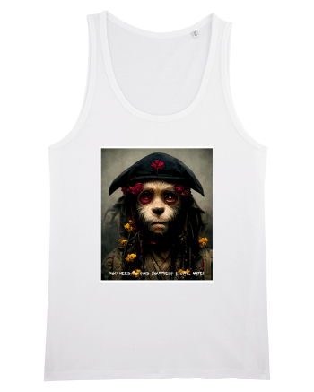 monkey as jack sparow  White