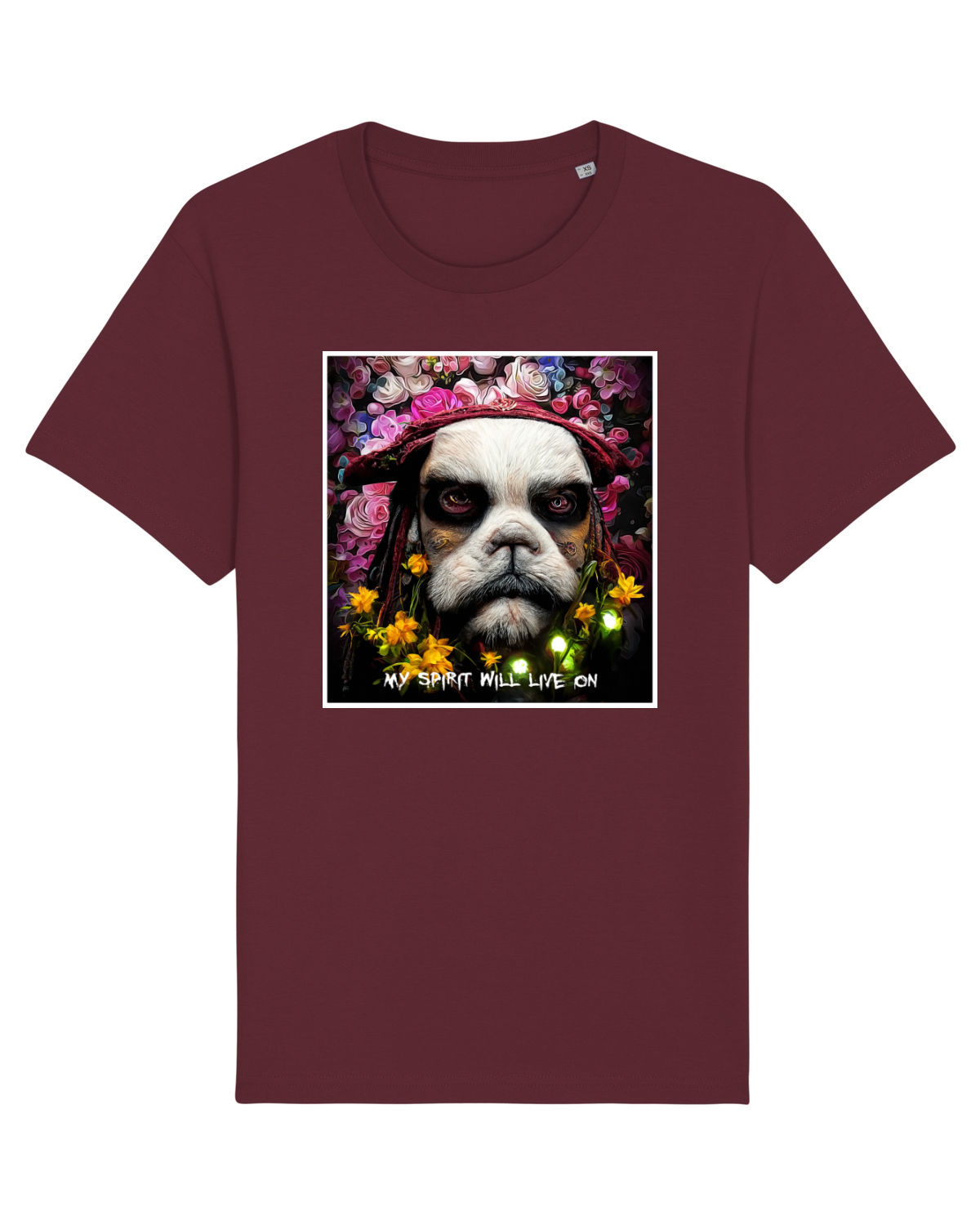 Tricou mânecă scurtă Unisex Rocker Burgundy