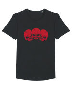 3 Skulls Tricou mânecă scurtă guler larg Bărbat Skater