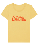 For the candy I'm here Tricou mânecă scurtă guler larg fitted Damă Expresser