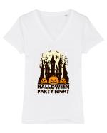 Halloween party night Tricou mânecă scurtă guler V Damă Evoker