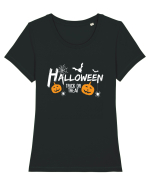 Halloween Trick Or Treat Tricou mânecă scurtă guler larg fitted Damă Expresser