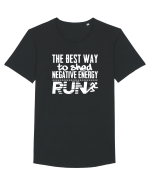 RUN Tricou mânecă scurtă guler larg Bărbat Skater