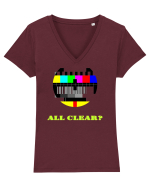 All clear Tricou mânecă scurtă guler V Damă Evoker