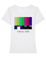 Eye test Tricou mânecă scurtă guler larg fitted Damă Expresser