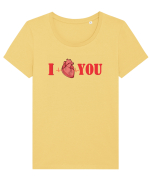 I LOVE YOU Tricou mânecă scurtă guler larg fitted Damă Expresser