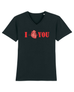 I LOVE YOU Tricou mânecă scurtă guler V Bărbat Presenter