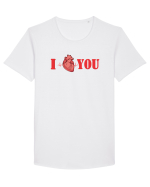I LOVE YOU Tricou mânecă scurtă guler larg Bărbat Skater