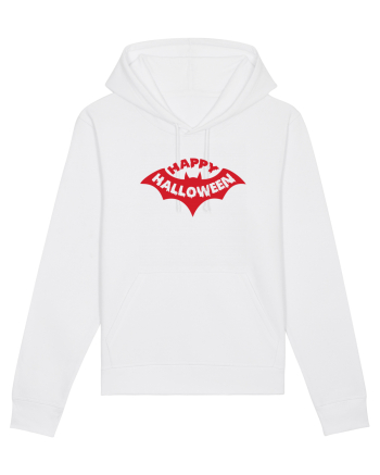 Happy Halloween Red Bat White