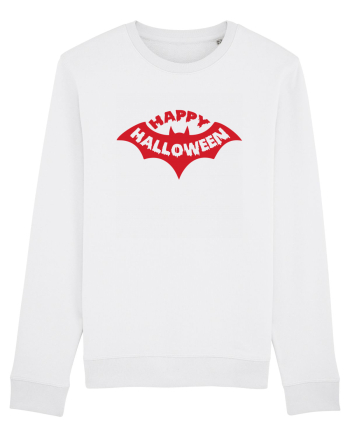 Happy Halloween Red Bat White
