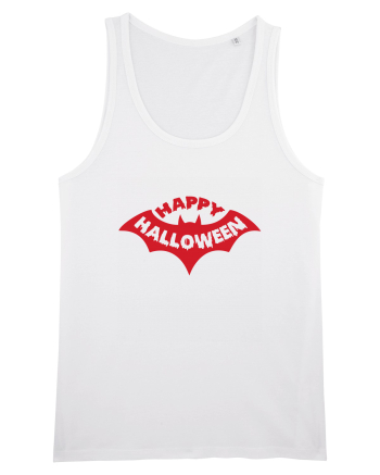 Happy Halloween Red Bat White