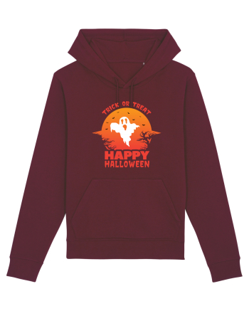 Happy Halloween Trick or Treat Burgundy