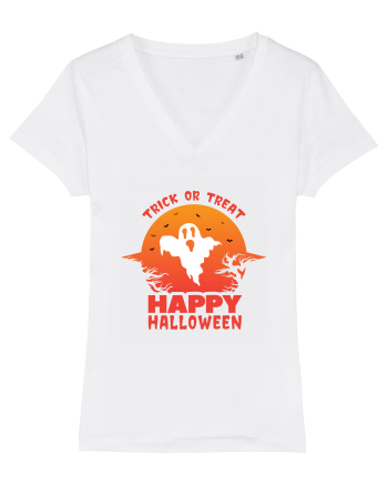 Happy Halloween Trick or Treat White
