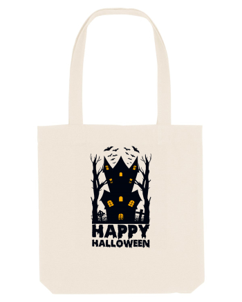 Happy Halloween Black Haunted House Natural