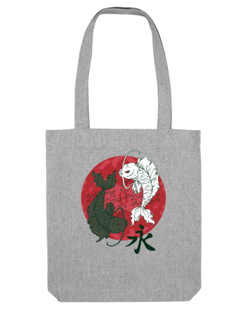 Yin And Yang Moon And Koi Fish Heather Grey