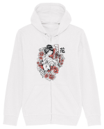 Geisha Flowers Hanorac cu fermoar Unisex Connector