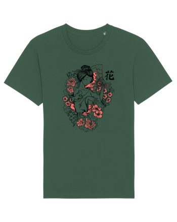 Geisha Flowers Bottle Green