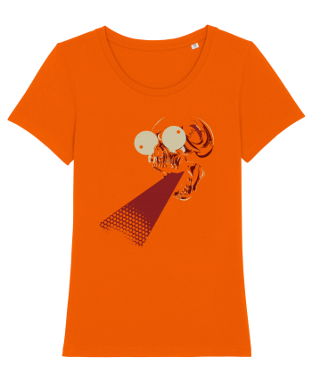 Retro Skull Bright Orange