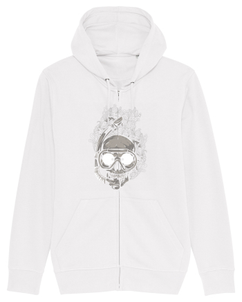 Scuba Diving Skull White