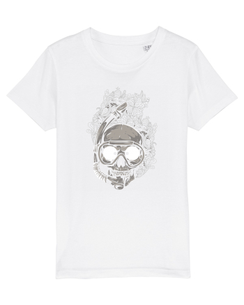 Scuba Diving Skull White