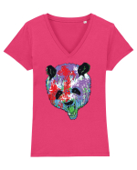 Graffiti Panda Tricou mânecă scurtă guler V Damă Evoker