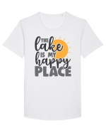 The lake is my happy place Tricou mânecă scurtă guler larg Bărbat Skater