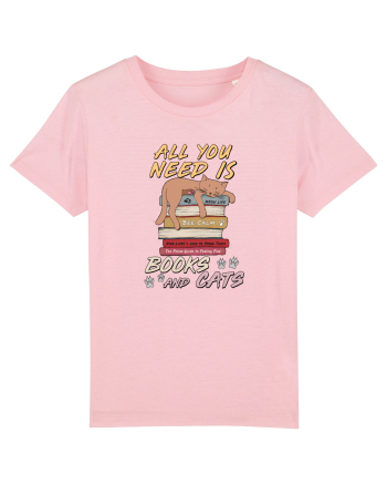 Books and cats Cotton Pink