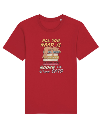 Books and cats Red