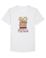 Books and cats Tricou mânecă scurtă guler larg Bărbat Skater