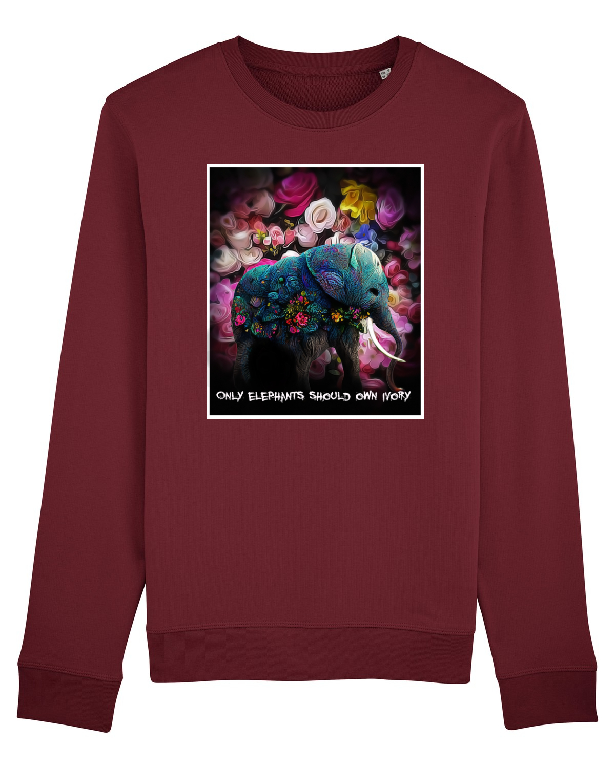 Bluză mânecă lungă Unisex Rise Burgundy