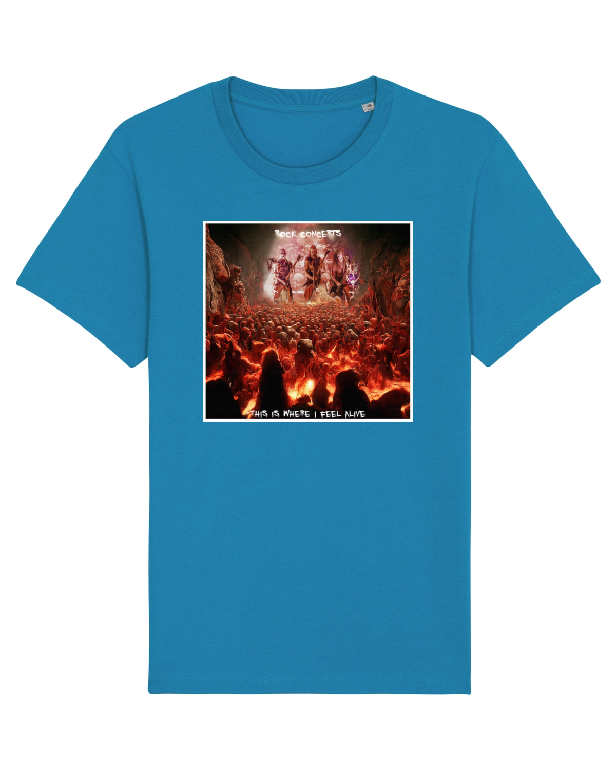 Tricou mânecă scurtă Unisex Rocker Azur